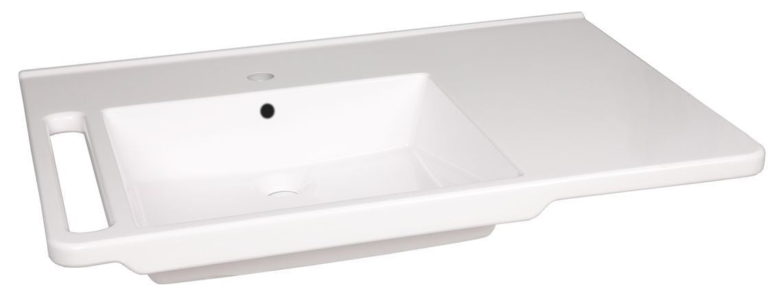 KIBOMED GTM803 - behindertengerechtes Waschbecken (links), mit Ablagefläche, 800x555 mm